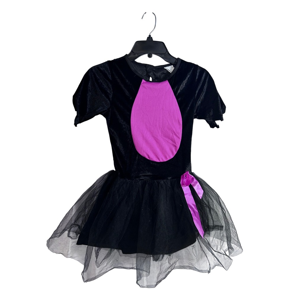 Walmart Costume Dress Size 8-10 Black Purple Tulle Velvet Kids